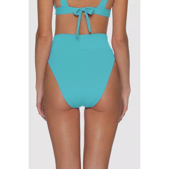 NWT BECCA Swim Color Code Bikini Set DDD Top & High Waisted Bottom Medium Blue - Picture 9 of 16